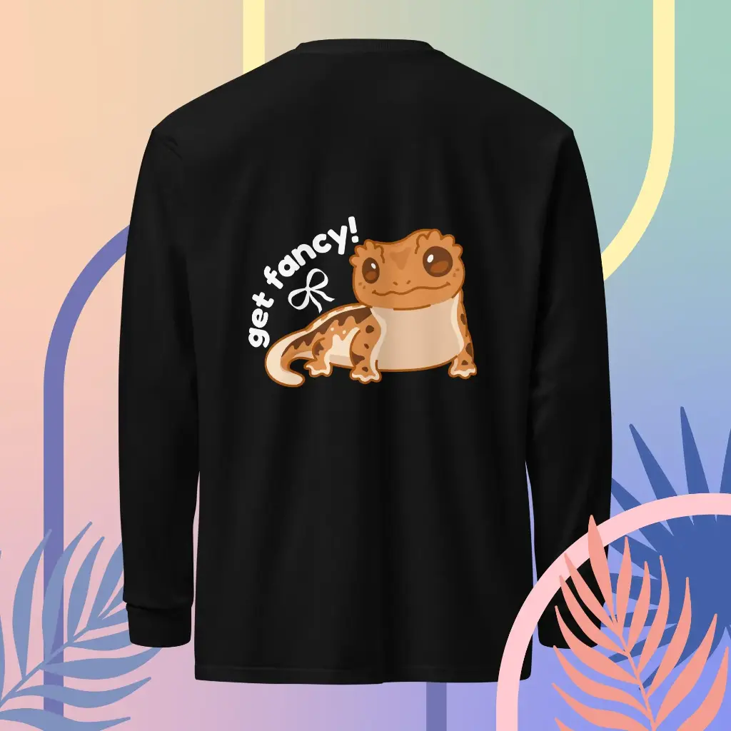 Tricolor Crested Gecko Long Sleeve T-Shirt